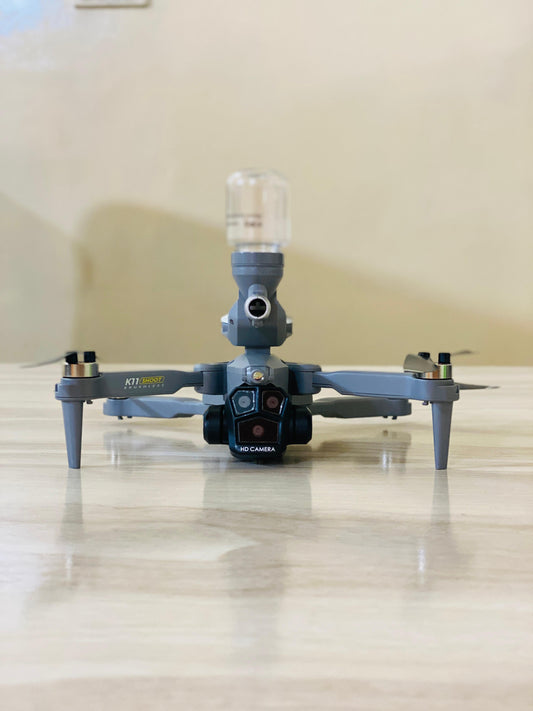 Foldable Brushless motor drone K11 camera triple camera drone with Brushless motor Bullets fire drone