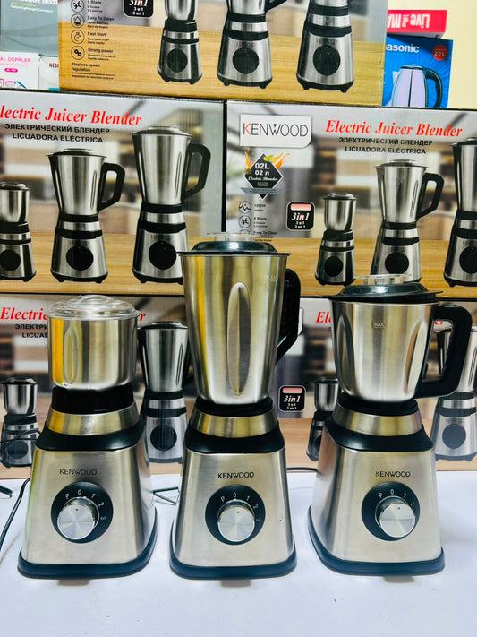 Kenwood 3 in 1 Electric Juice Blender 1800Watt High Performance Power Steel Body