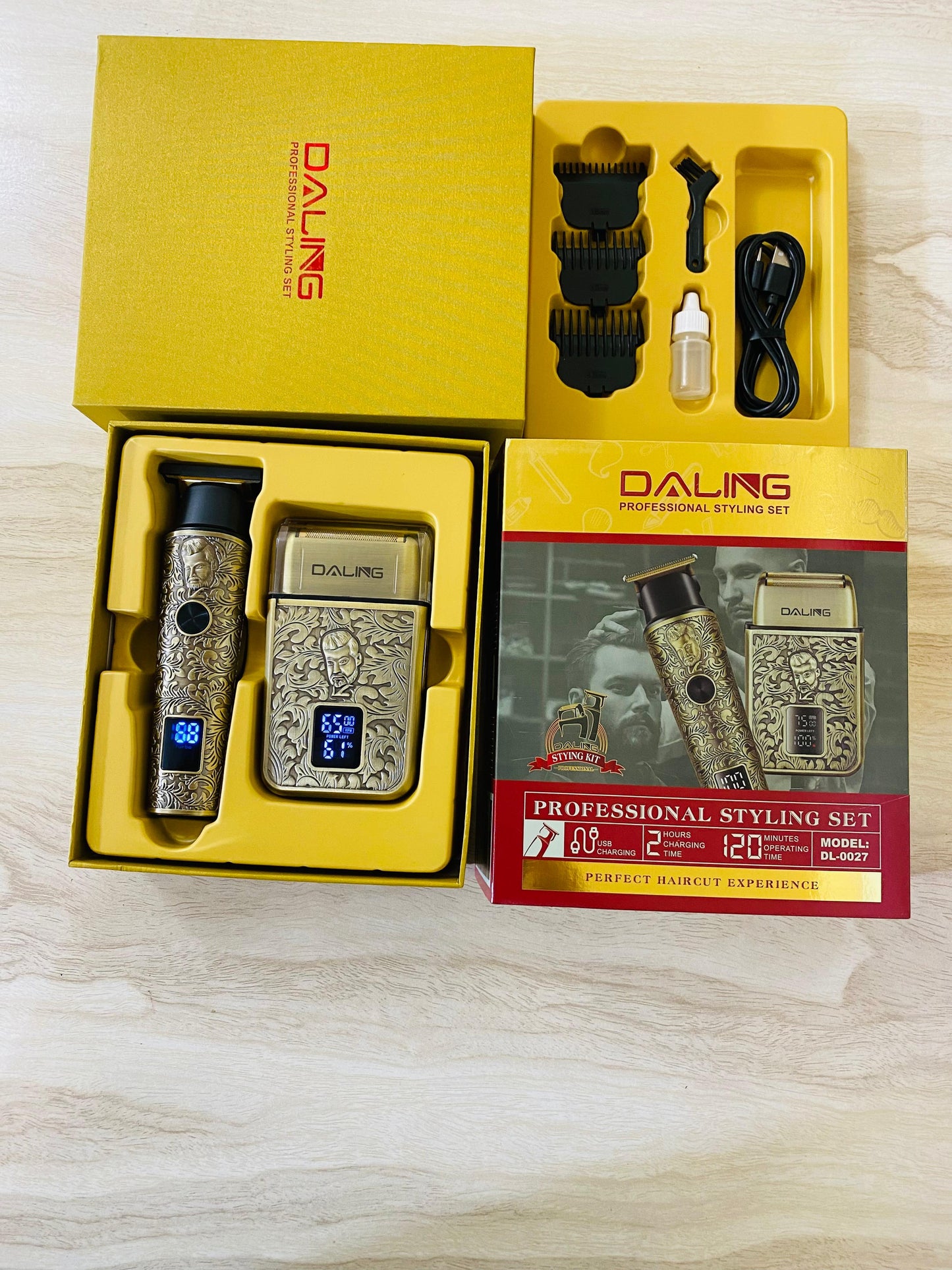 Daling 0027 professional king style grooming kit with all parts and accessories