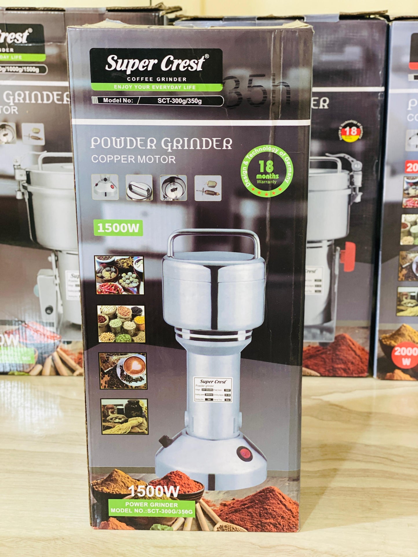 Super Crest 350g Powder Grinder | Atta Chakki 1500W