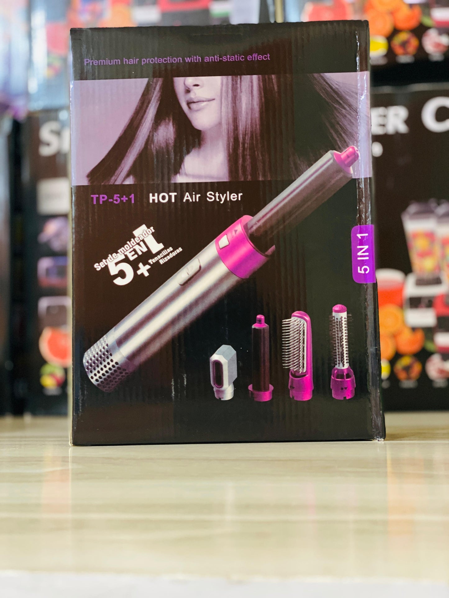 5 in 1 Professional Hair Straightener, Styler, Dryer, Curler, Hot Air Comb