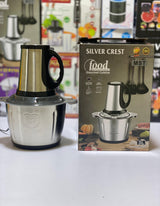 Silver Crest 3L Electric Food Chopper – SUS 304 Stainless Steel | Powerful Multi-Purpose Meat & Vegetable Grinder