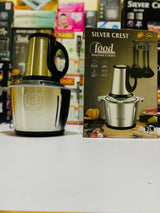 Silver Crest 3L Electric Food Chopper – SUS 304 Stainless Steel | Powerful Multi-Purpose Meat & Vegetable Grinder