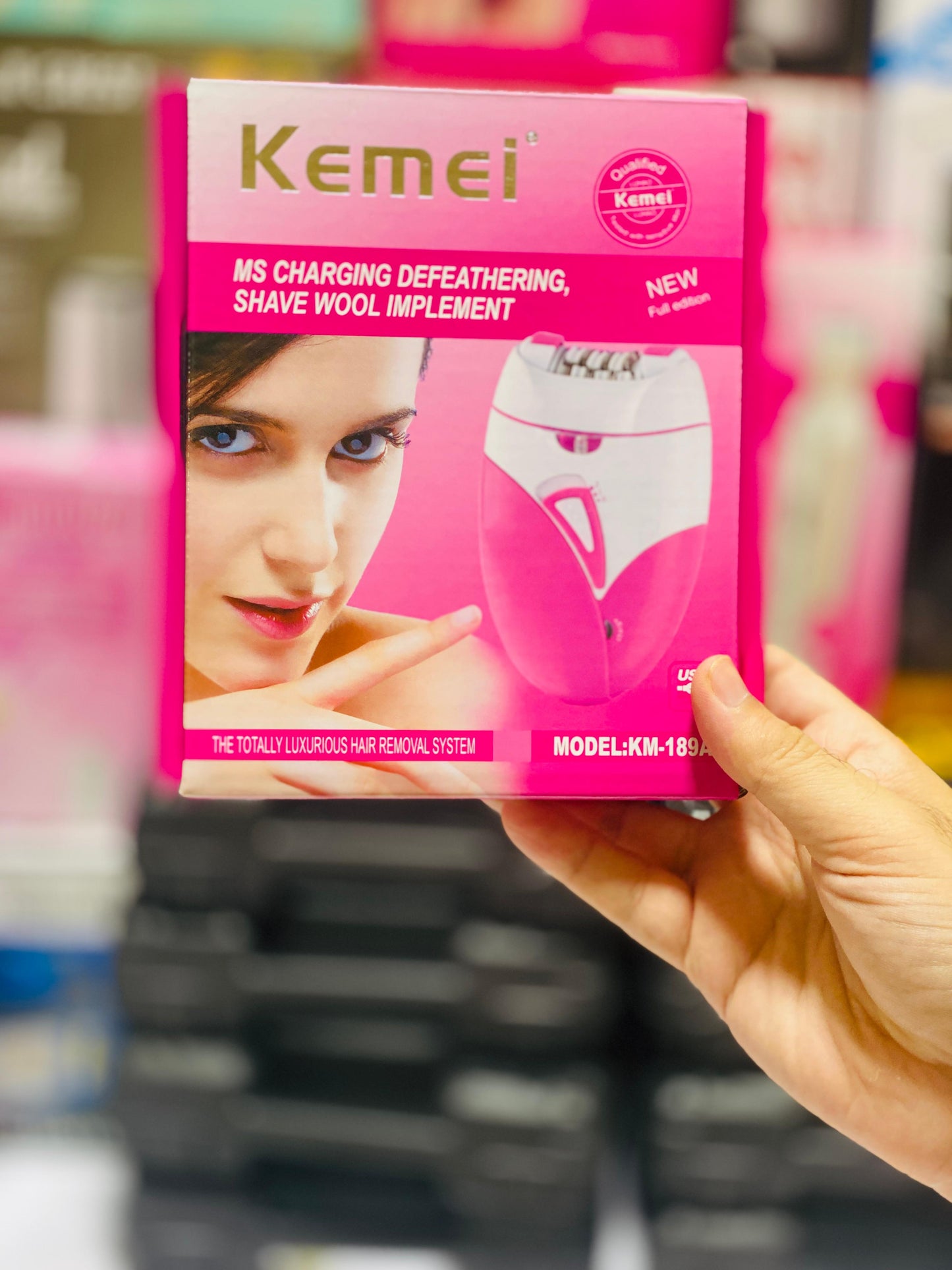 KM-189A Women Electric Rechargeable Hair Removal Epilator