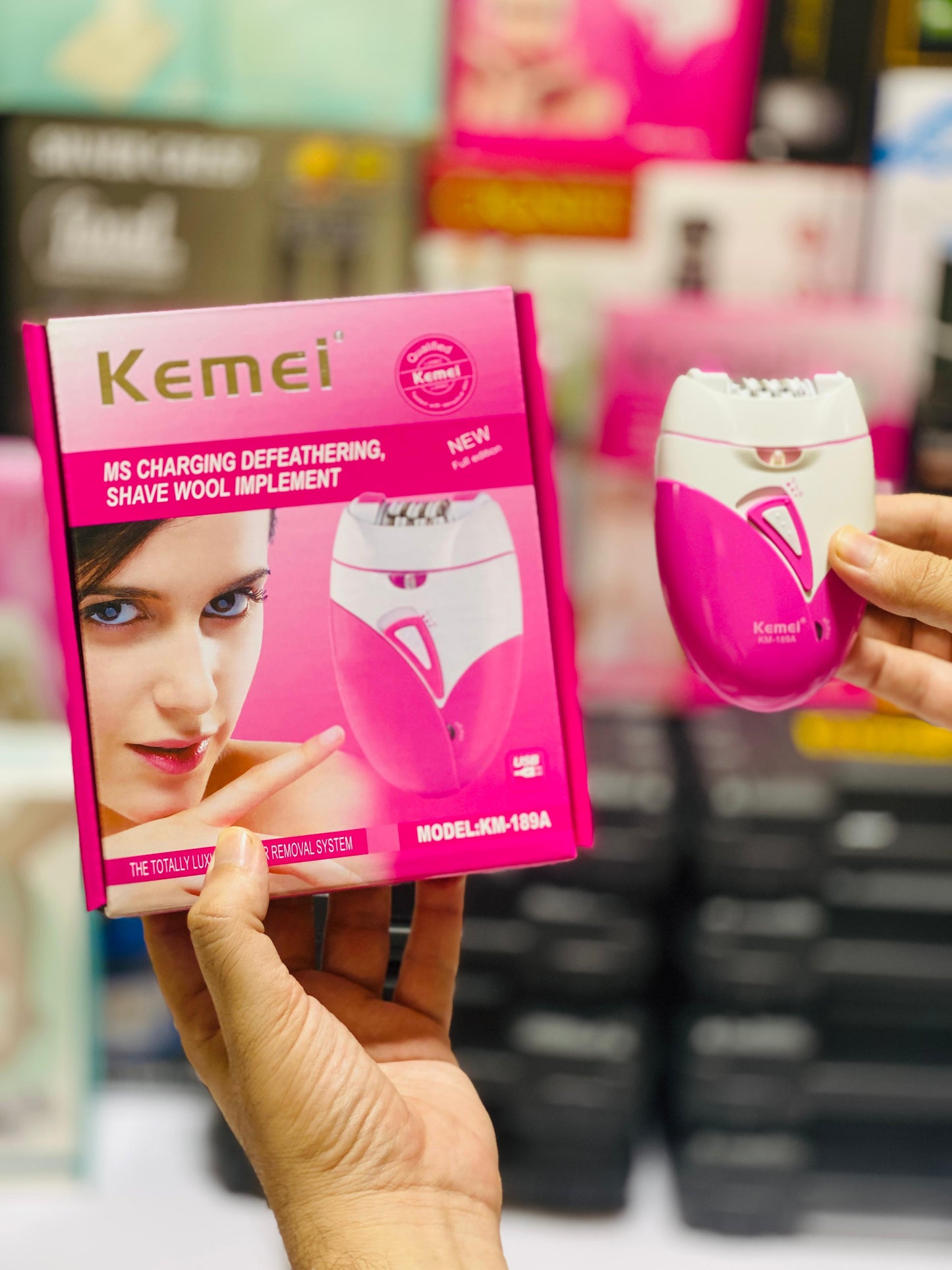 KM-189A Women Electric Rechargeable Hair Removal Epilator