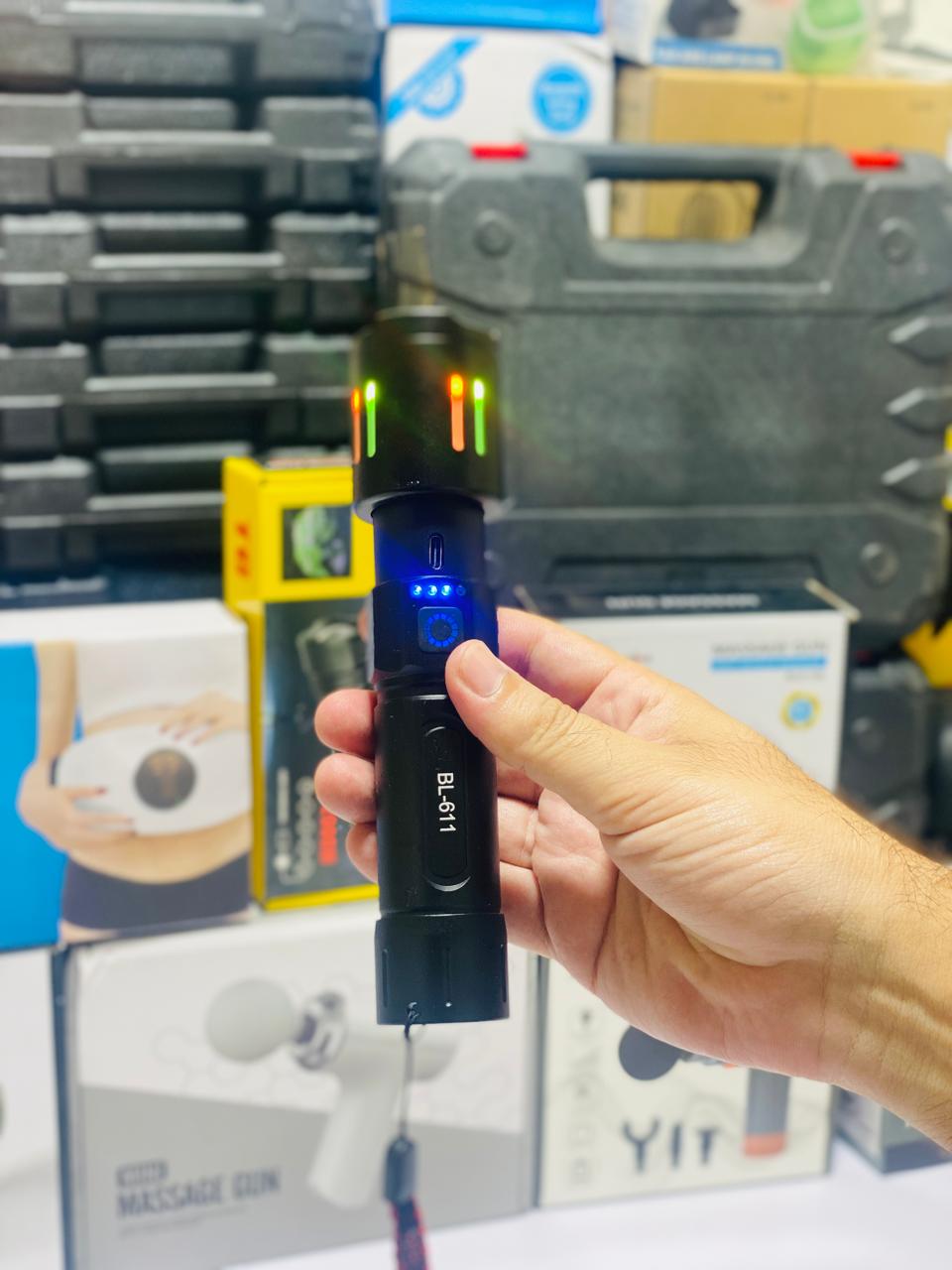 2 KM Range Torch | 8800 MAh Battery | Rechargeable Type C