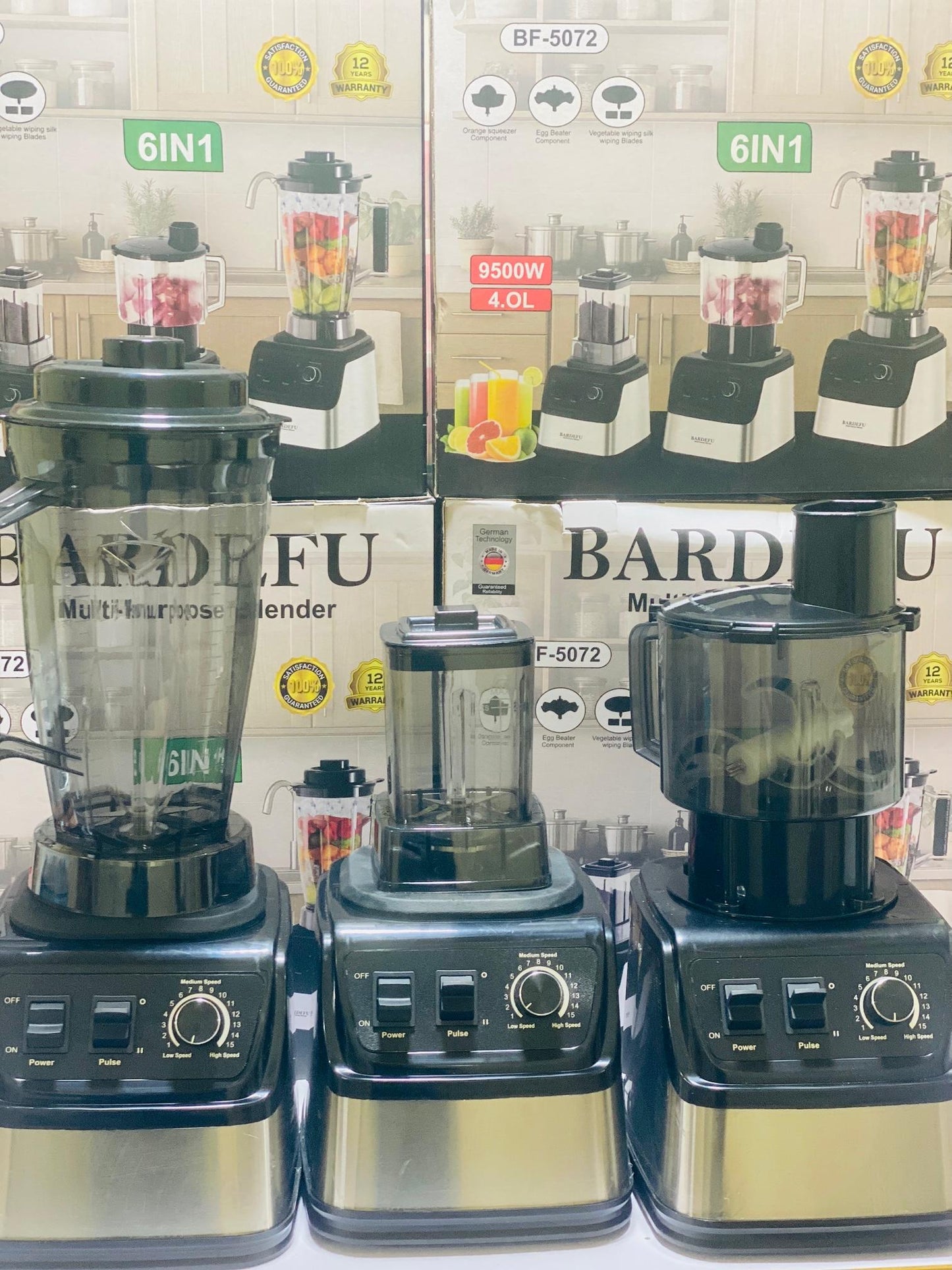 Bardefu 6 in 1 Juicer | Blender | orange presser | chopper | Grinder