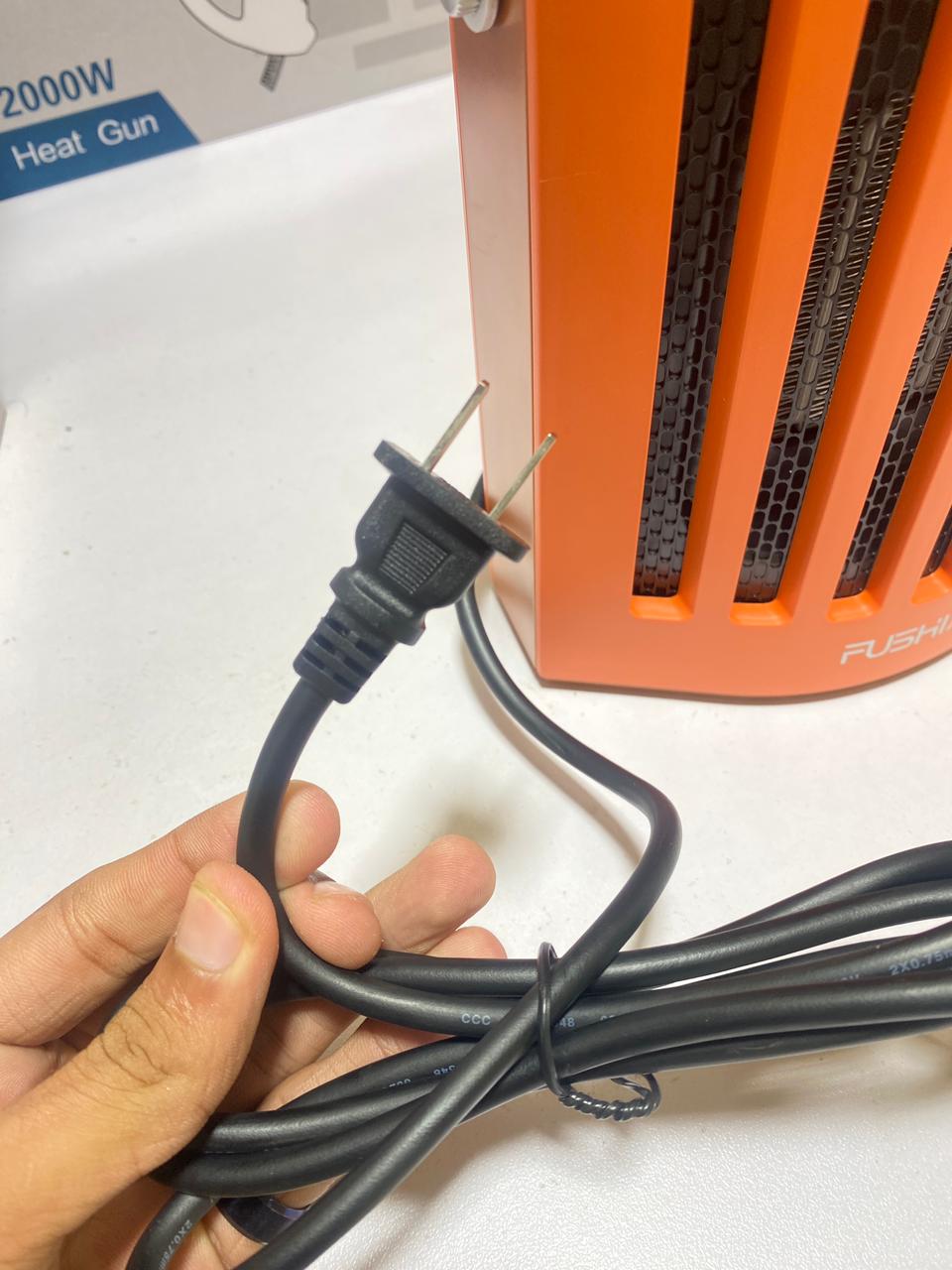 Durable heater 950W/600W Electric Heater, 3s Portable Fan Heater Fast Heating with Timer Adjustable Thermostat Personal Fan heater (Color : Orange) WooJenn