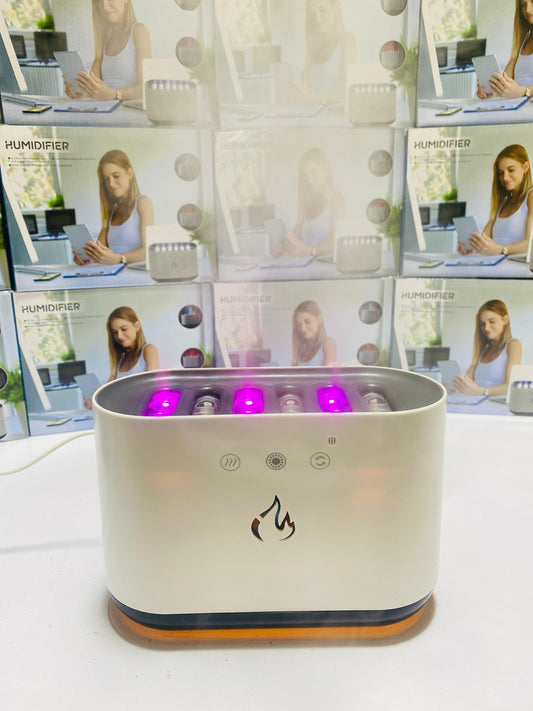 6 Nozzle Water Fogger, Dynamic Music Flame Air Humidifier ...