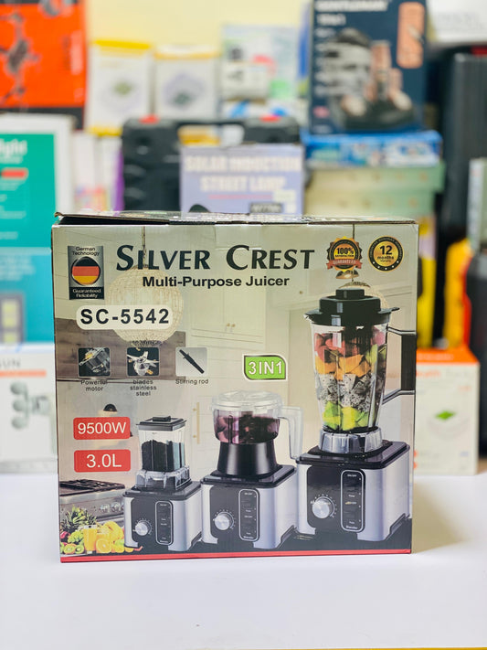 Silver Crest Blender 9500W 4L Blender 3.0L Blender 3 Cups Multi-Purpose Juicer