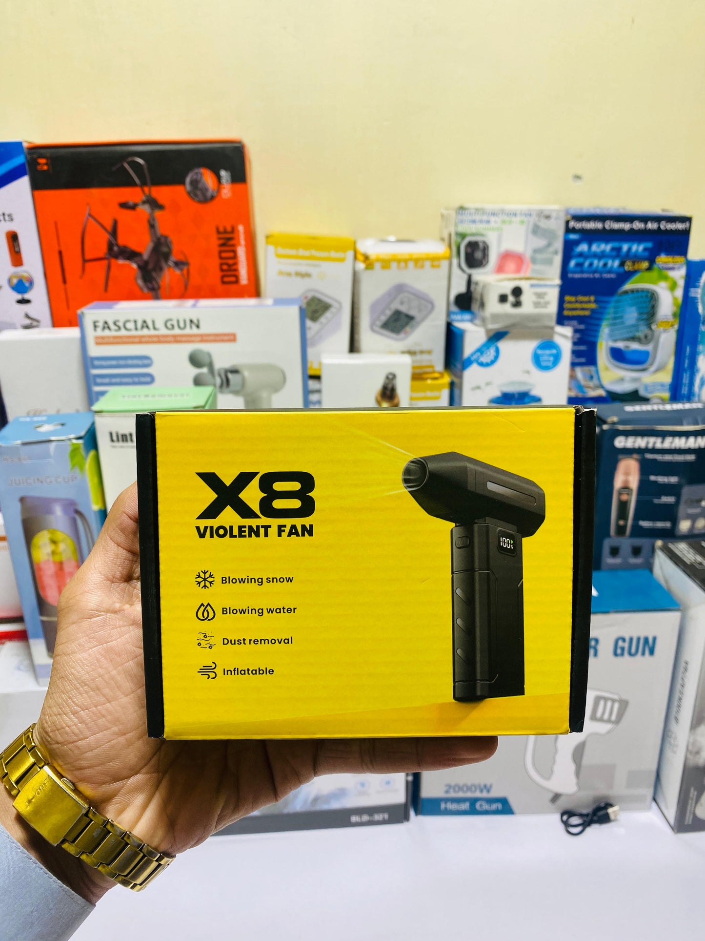 Mini Turbo Jet Fan | Rechargeable | Digital Screen | Turbo option | 5 speeds