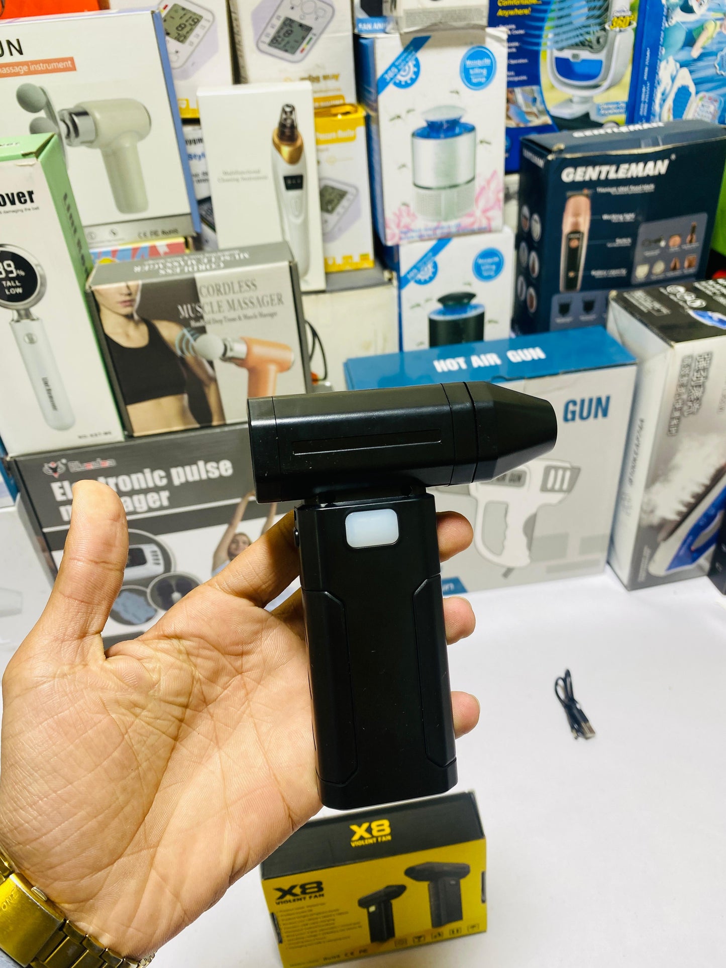 Mini Turbo Jet Fan | Rechargeable | Digital Screen | Turbo option | 5 speeds