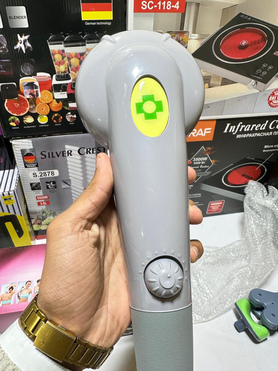 BlueIdea 8 in 1 Massager | Infrared Mode | Heating Mode | 8 Replaceable Heads