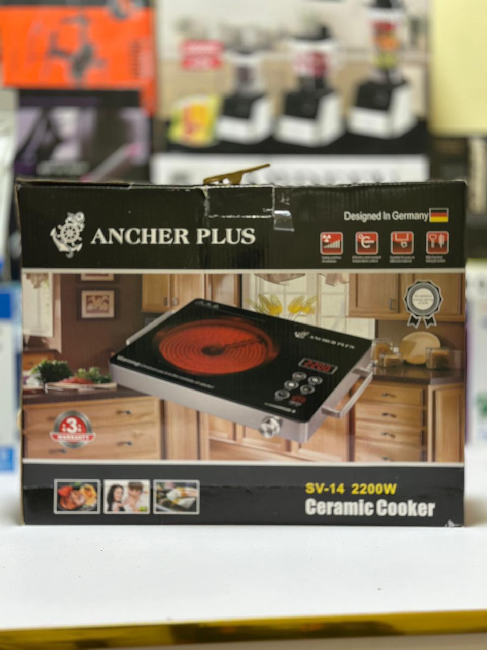 Germany Imported Ancher Plus 2200 Watts | Hotplate | infrared Cooker | Ceramic hotplate