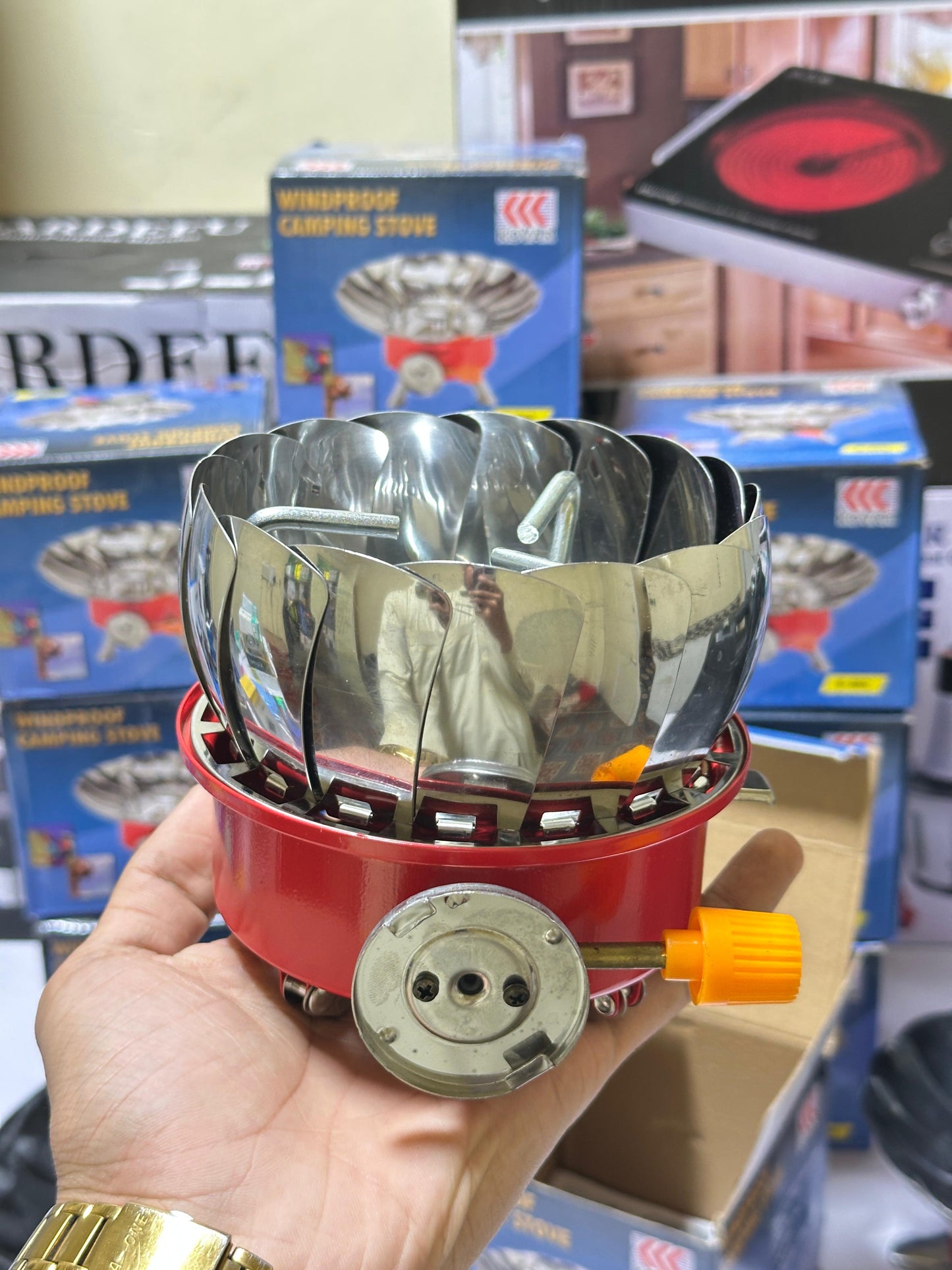 Mini Camping Stove | Butane operated | LPG connection | Windproof | Camping Gadget