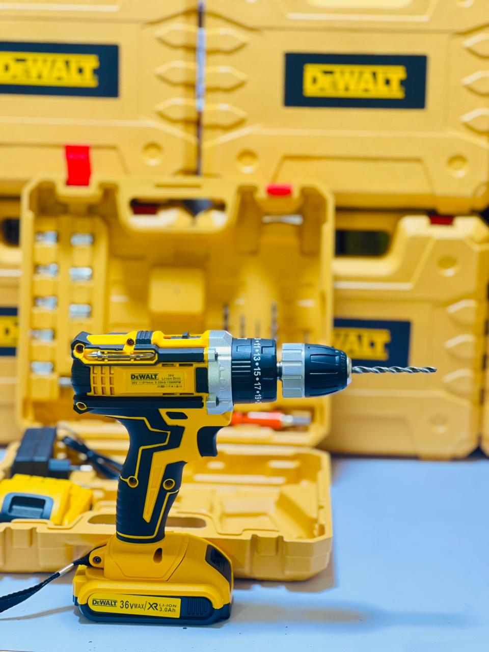 Dewalt XR Drill Kit | 36V Battery | Rechargeable Battery  |  Lithium Ion 2x Batteries
