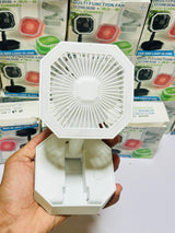 2 in 1 Light Retractable Fan | Fan + Lamp | Rechargeable with long lasting battery