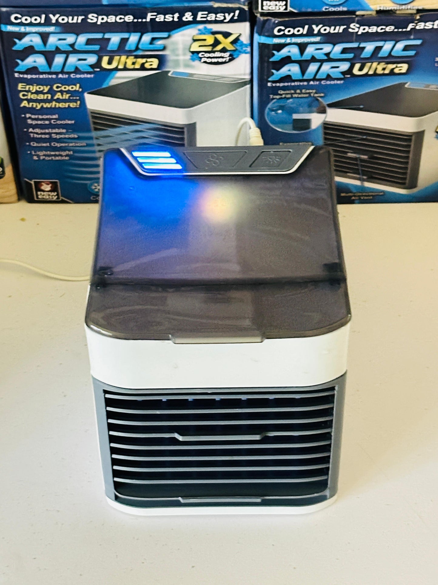 Arctic Air Ultra Evaporative Air Cooler By Ontel - Powerful 3-Speed, Lightweight, Portable Personal Space Cooler With Hydro-Chill Technology For Bedroom, Office, Living Room