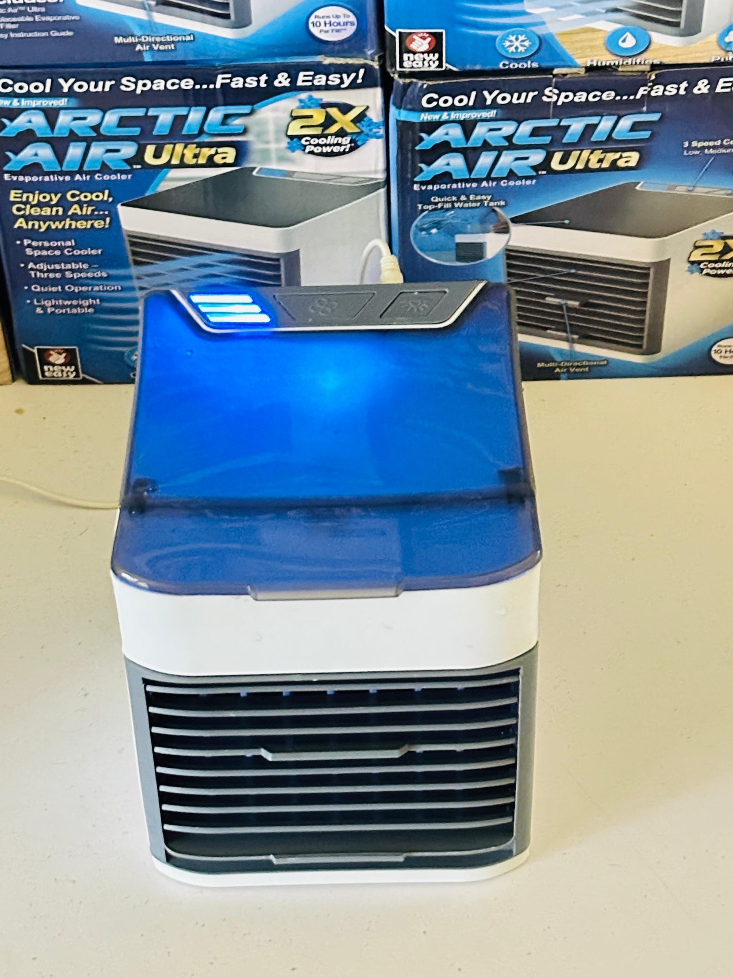 Arctic Air Ultra Evaporative Air Cooler By Ontel - Powerful 3-Speed, Lightweight, Portable Personal Space Cooler With Hydro-Chill Technology For Bedroom, Office, Living Room