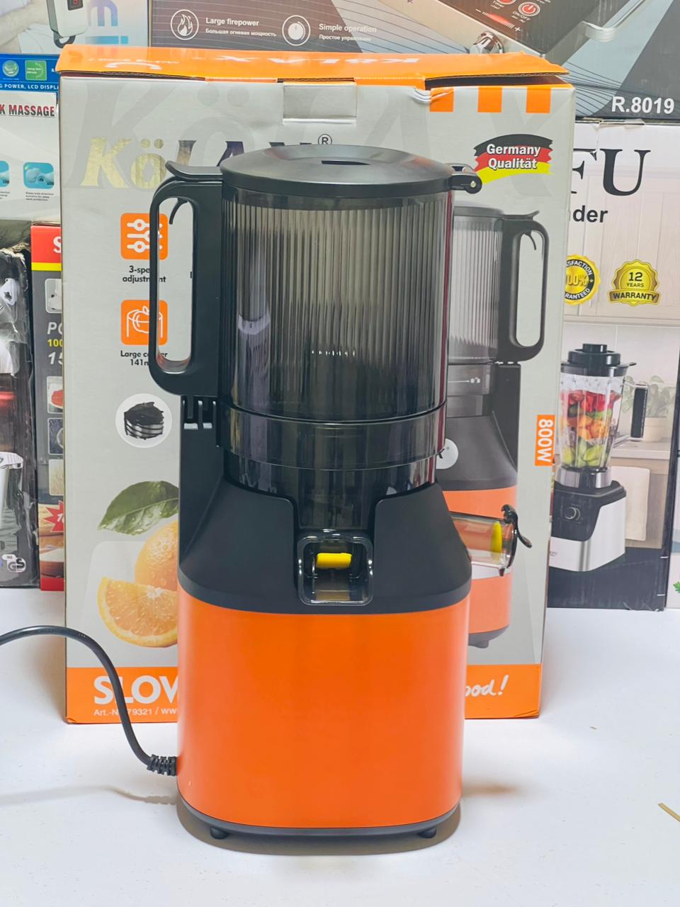 KoLax Slow Juicer Machines 800W Cold Press Juicer for Whole Vegetables and Fruits