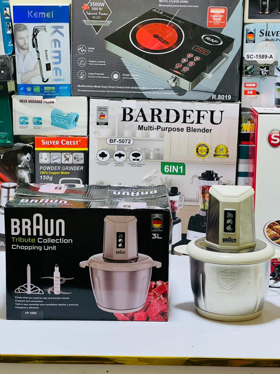 3 Liters Multifunctional Braun Food Chopper | 3L Imported Braun Meat Grinder | German Lot
