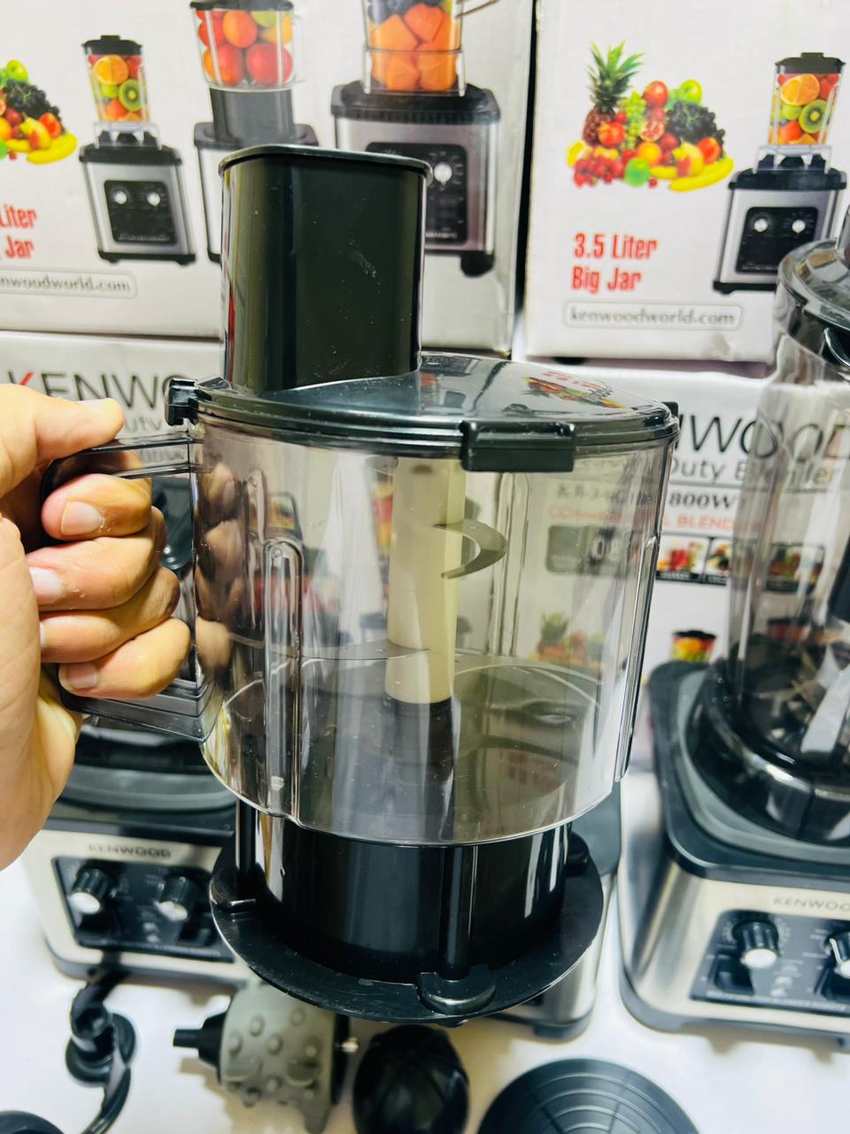 Kenwood 8 in 1 Multifunctional Blender Commercial Heavy Duty Blender KB-34G 1800W High Performance Power Blender 3.5L Jug 2000ml Chopper and 700ml Grinder