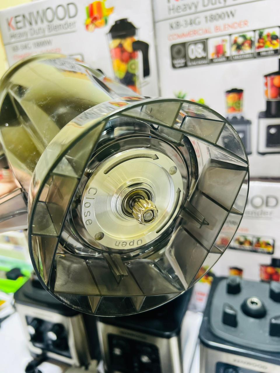 Kenwood 8 in 1 Multifunctional Blender Commercial Heavy Duty Blender KB-34G 1800W High Performance Power Blender 3.5L Jug 2000ml Chopper and 700ml Grinder