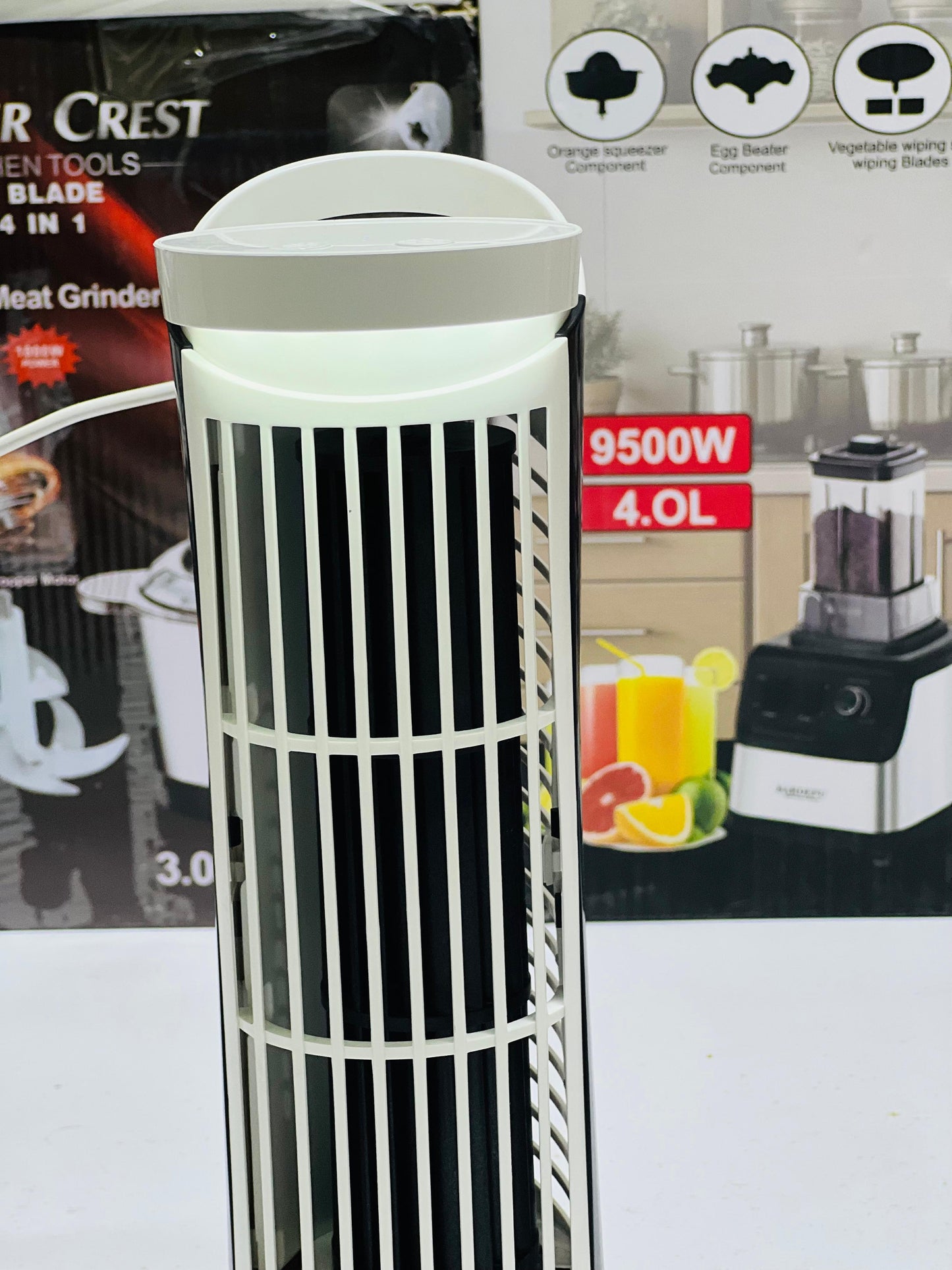 Portable 2 Speed USB Desk Fan With LED Light Bladeless Safe And Quiet Table Tower Fan For Students And Office Workers