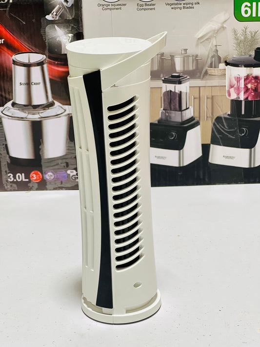 Portable 2 Speed USB Desk Fan With LED Light Bladeless Safe And Quiet Table Tower Fan For Students And Office Workers