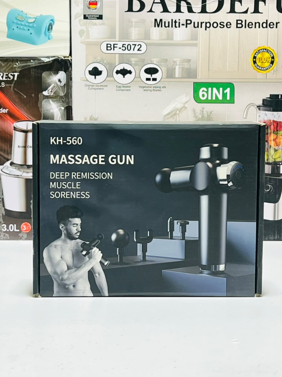 KH-560  Massage Gun for Men & Women – Deep Tissue Massager with Multiple Heads & Adjustable   Speed