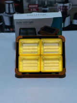 100W Rechargeable Solar LED Construction Site Light | Outdoor Waterproof PIR Motion Sensor Flood Light for Site + Power Bank Street & Warehouse