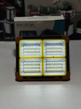 100W Rechargeable Solar LED Construction Site Light | Outdoor Waterproof PIR Motion Sensor Flood Light for Site + Power Bank Street & Warehouse