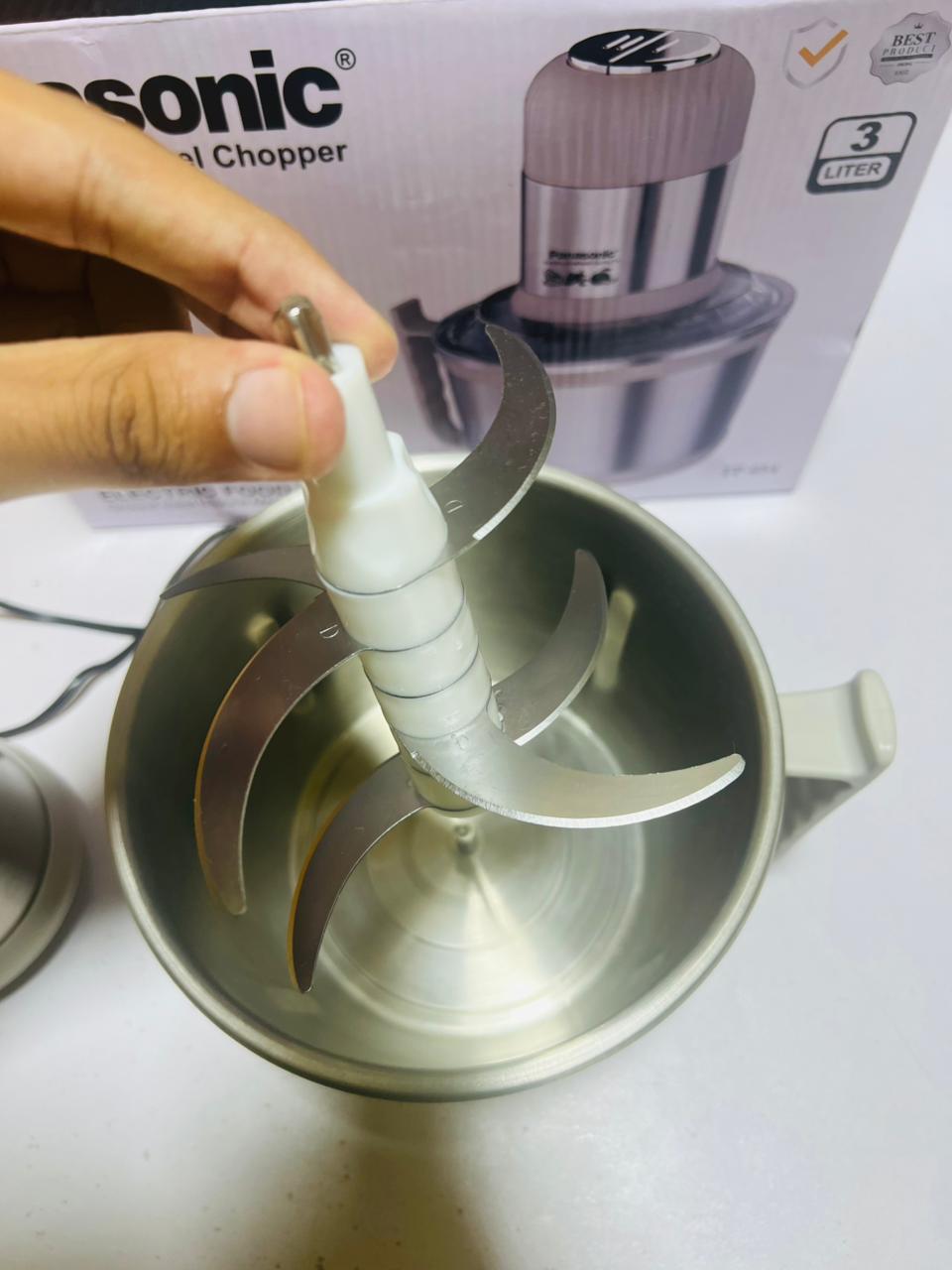Panasonic  Food Processors 3L Meat Grinder Stainless Steel Electric Chopper Meat Grinder - Mincer, Food Processor, Slicer - Home Appliance