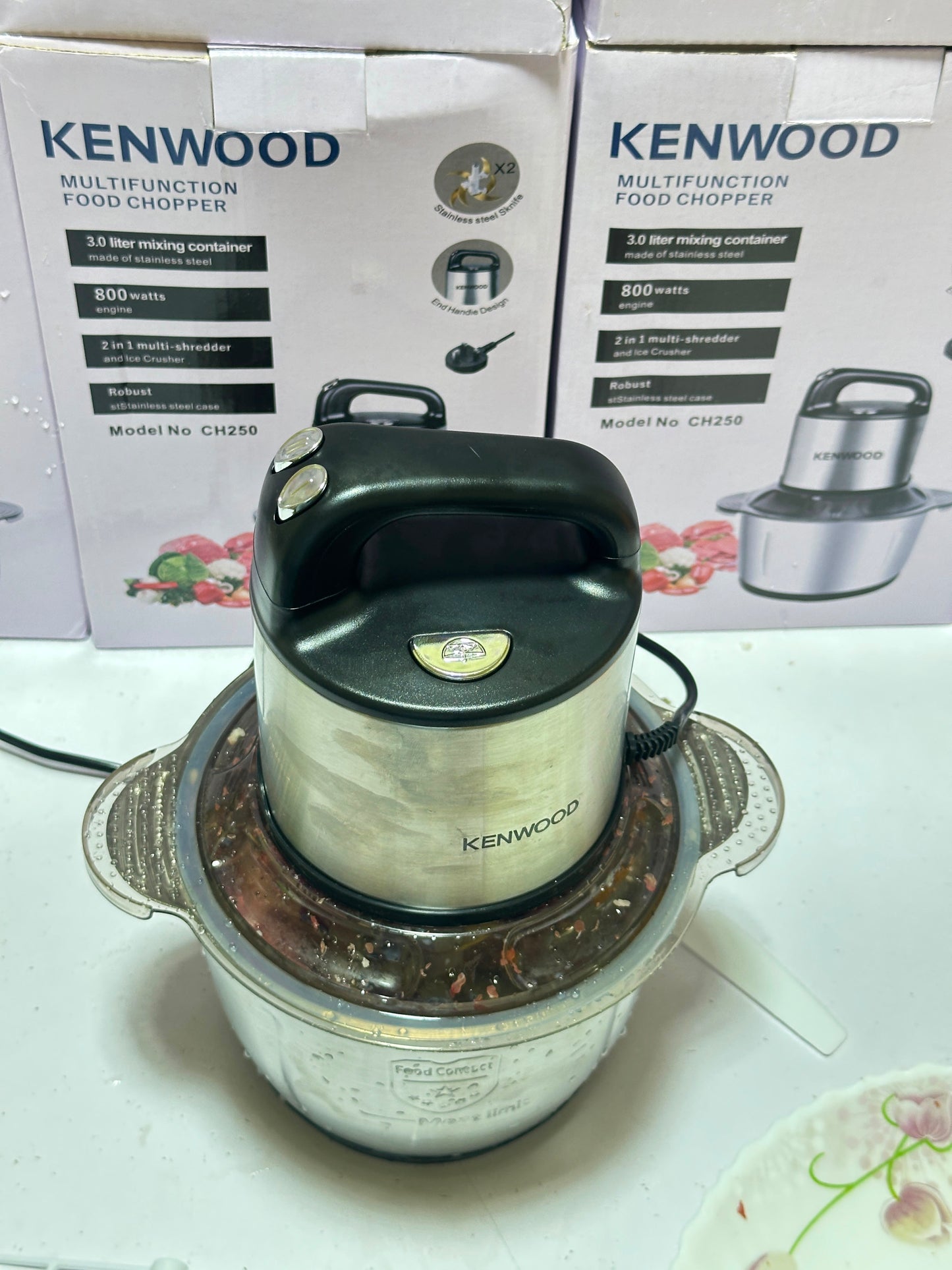 Kenwood 3L Electric Meat Chopper – Powerful 3-Speed Grinder with Egg Beater