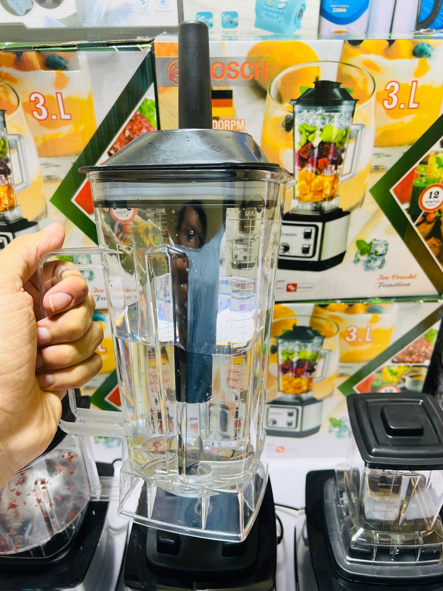 Bosch  3 in 1 Multifunctional Blender Commercial Heavy Duty Blender 5000W High Performance Power Blender 3.0L  2.0 litr Chopper and 700ml Grinder for Kitchen Professional Blender