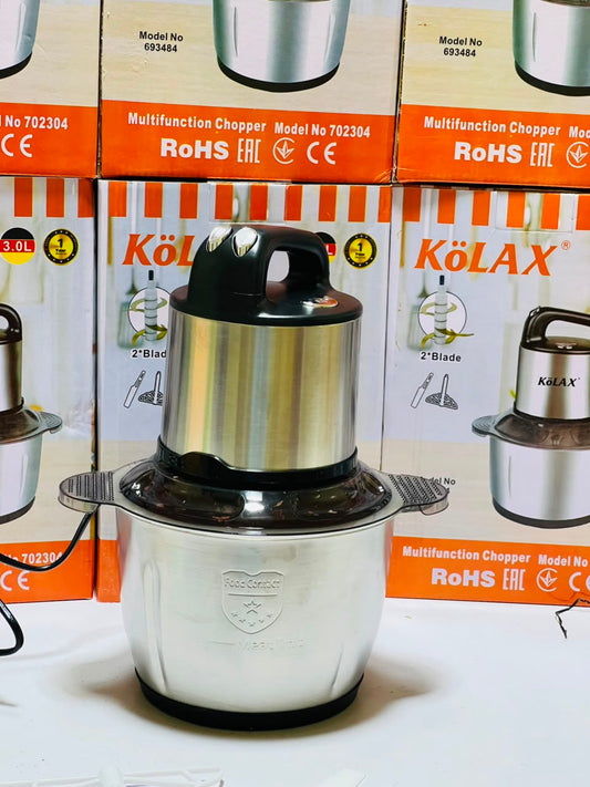 Kolax  3.0  litre Chopper | 6 stepping Blades | 600 watts | 3 speeds | 1 years warranty