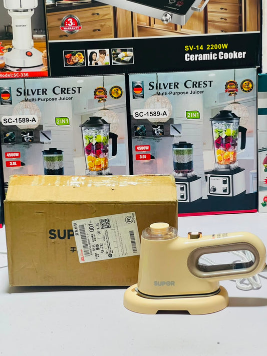SUPOR  Ceramic Non Stick Soleplate Steam Iron for Clothes 400 Microsteam Holes, Cotton, Wool, Poly, Silk, Linen, Nylon 2200 to 2600 Watts Portable, Ironing, Garment Steamer