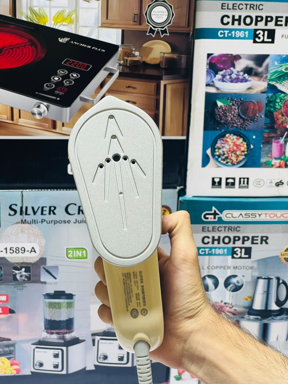 SUPOR  Ceramic Non Stick Soleplate Steam Iron for Clothes 400 Microsteam Holes, Cotton, Wool, Poly, Silk, Linen, Nylon 2200 to 2600 Watts Portable, Ironing, Garment Steamer