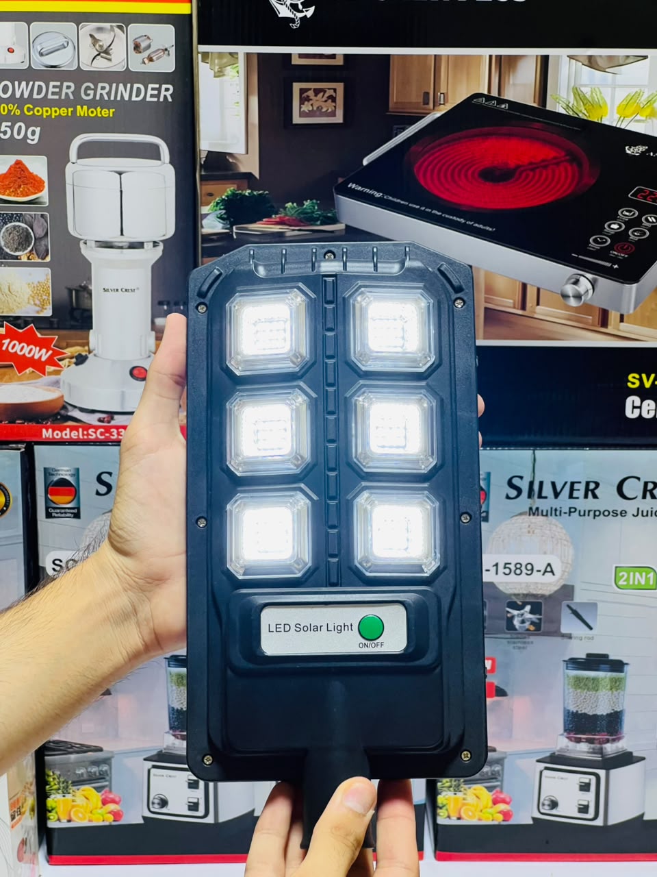 Solar motion sensor street lamp waterproof light, 160 leds IP65 waterproof solar lights for indoor outdoor security garden lights