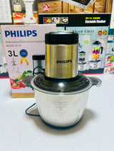 Model  H-19 Philips  3L   Meat Grinder Stainless Steel Electric Chopper Meat Grinder - Mincer, Food Processor, Slicer - Home Appliance