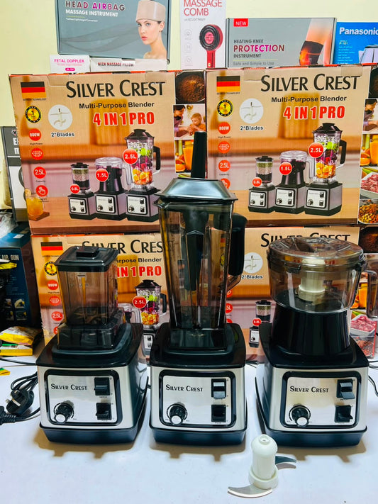 Silver Crest 3-in-1 Kitchen Blender & Food Processor 800W - Juicer, Grinder & Chopper Multi-Function Mixer