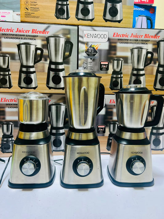 Kenwood 3 in 1  Electric Juice Blender  1800Watt High Performance Power  Steel Body