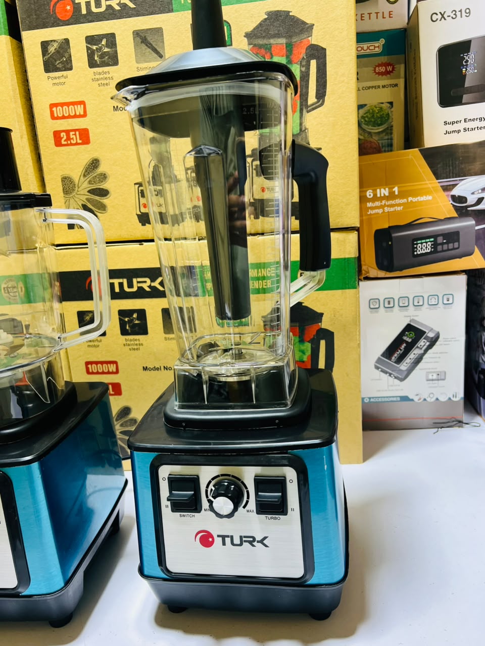TURK  3 in 1 Multifunctional Blender Commercial Heavy Duty Blender 1000W High Performance Power Blender 2.5L Jug 2.0 litr Chopper and 700ml Grinder for Kitchen