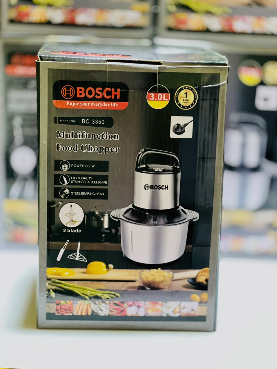 Bosch Germany 3 Litre Chopper - Heavy Duty Motor | Commercial Use 1 year Warranty