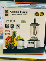 SC-6688 Silver Crest 2 in 1 Juicer | Juicer Blender | Grinder Jar | 1 Years Warranty