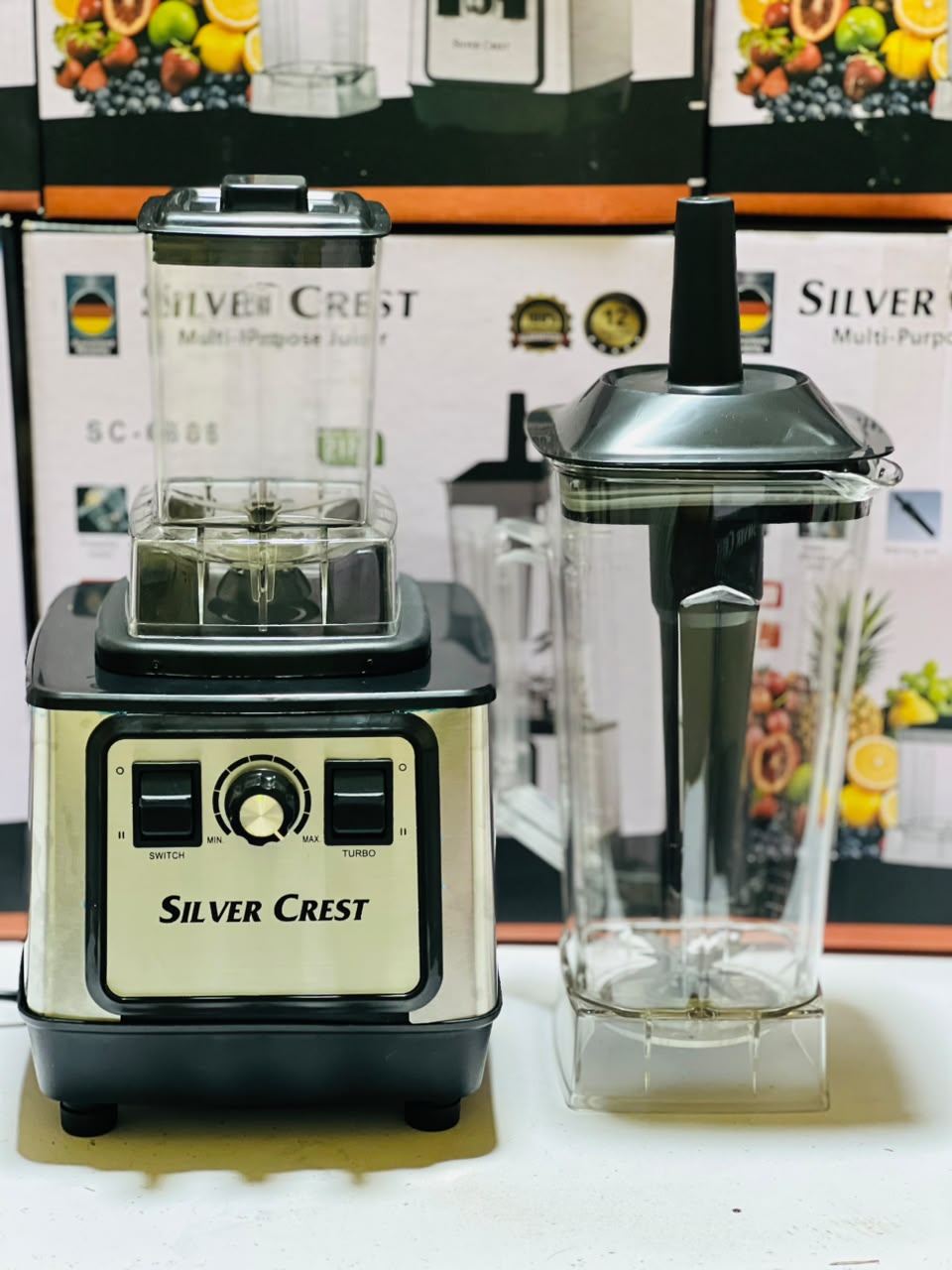 SC-6688 Silver Crest 2 in 1 Juicer | Juicer Blender | Grinder Jar | 1 Years Warranty