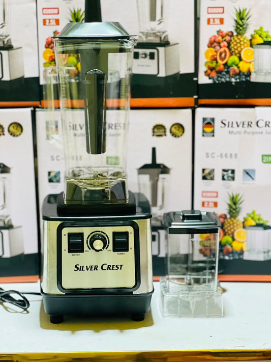 SC-6688 Silver Crest 2 in 1 Juicer | Juicer Blender | Grinder Jar | 1 Years Warranty