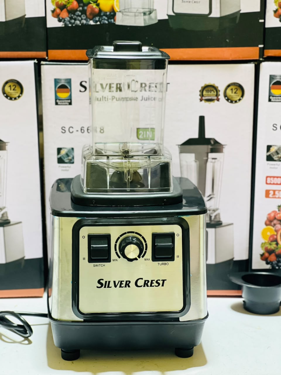 SC-6688 Silver Crest 2 in 1 Juicer | Juicer Blender | Grinder Jar | 1 Years Warranty
