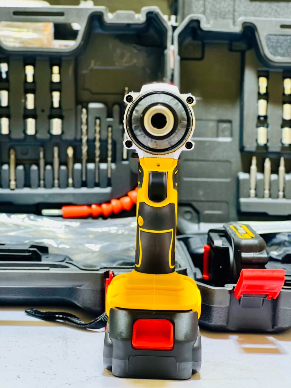 Dewalt 64V Big Batteries Drill Kit Machine | with Drill bits | Screwdriver Heads and Guttis | Dual Battery