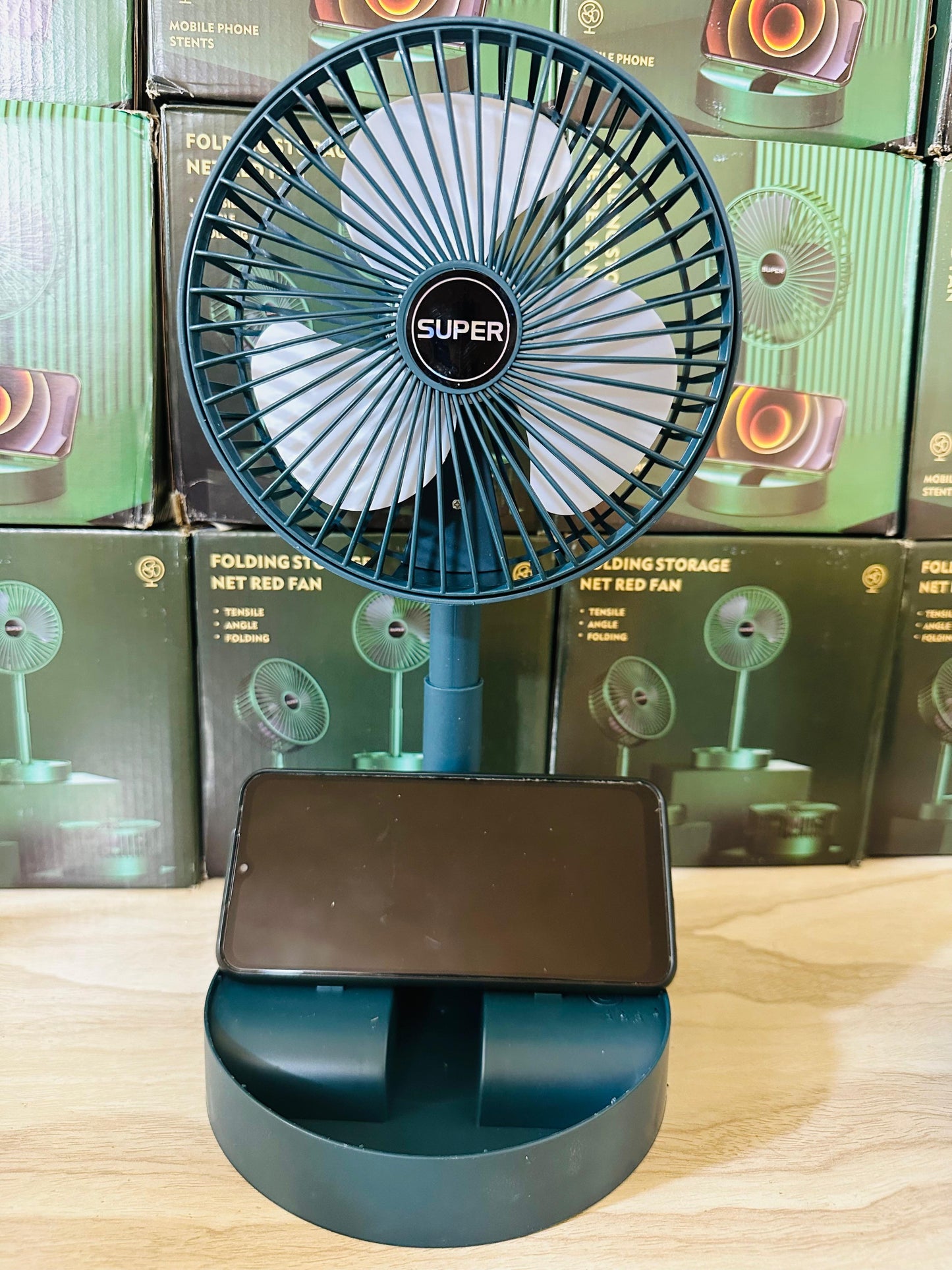 Electric Fan Mini Foldable Telescopic Fan Low Noise Portable Folding Telescopic Small Desktop Fan High Battery Life USB Rechargeable Floor Fan For Student Dormitory Home Outdoor Camping Office